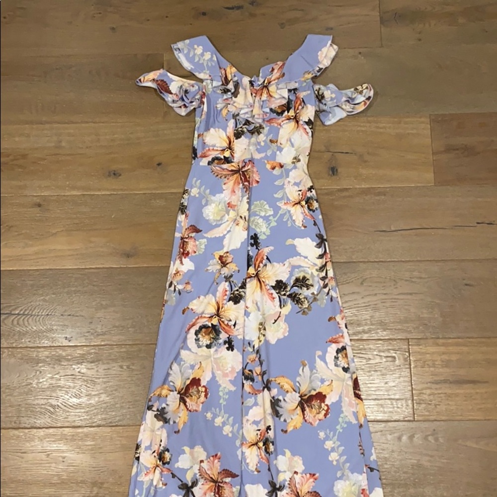 Dorothy Perkins Lilac Floral Cold Shoulder Maxi